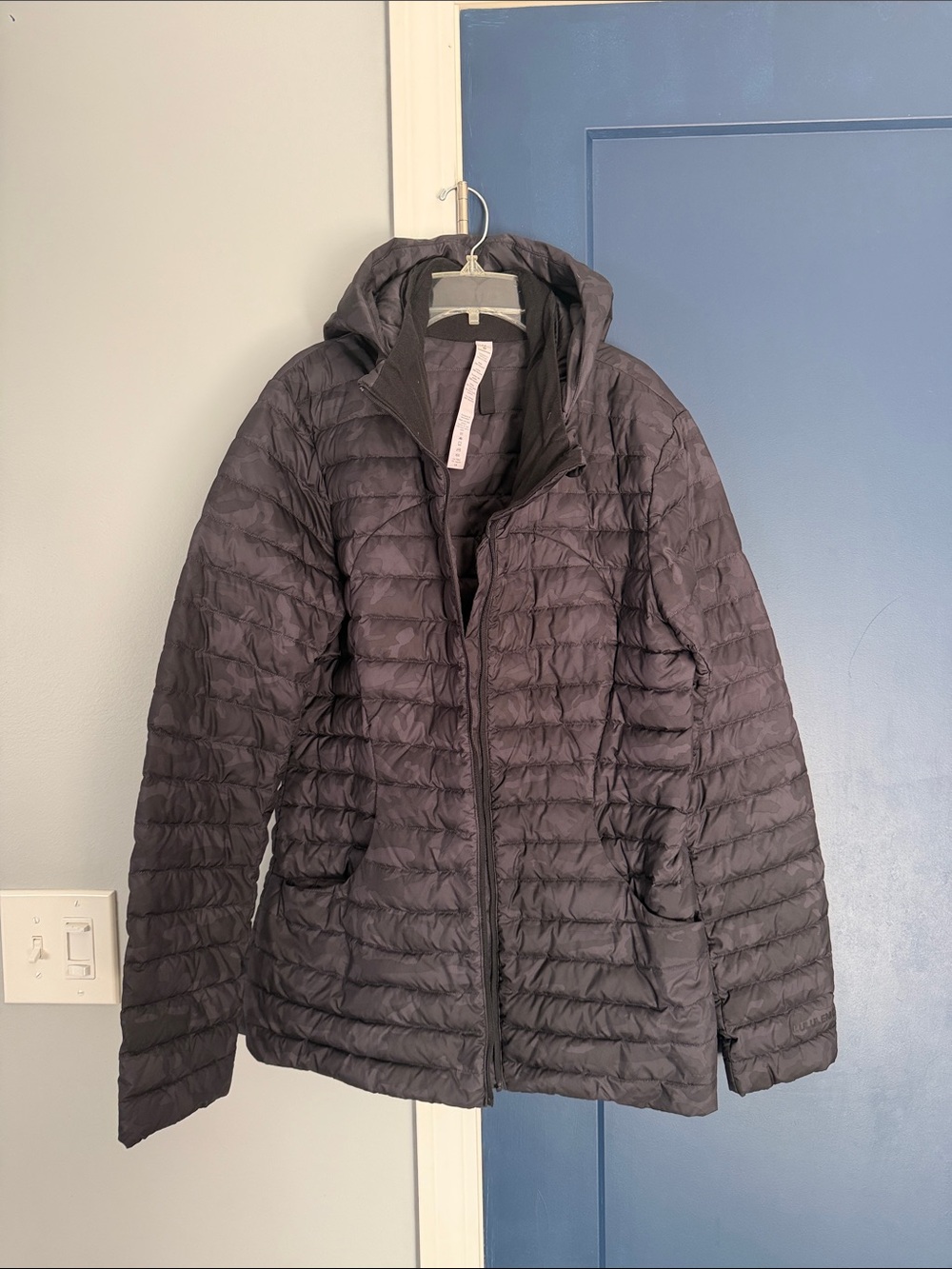 lululemon athletica Charcoal Hooded Quilted Puffer Jacket